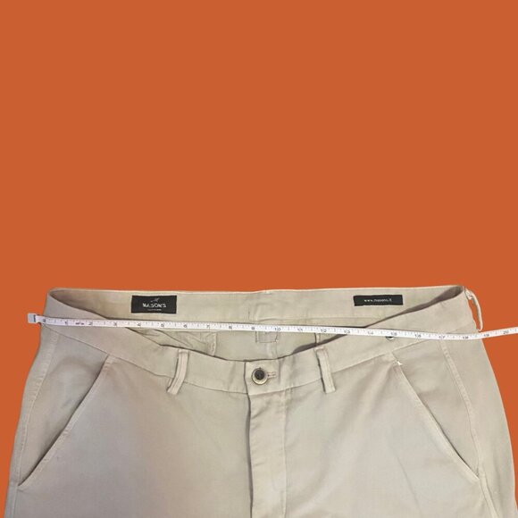 Mason’s Italy Torino Jersey Slim Fit Khaki Pants | Size 54 (XL/38W) - Picture 4 of 12
